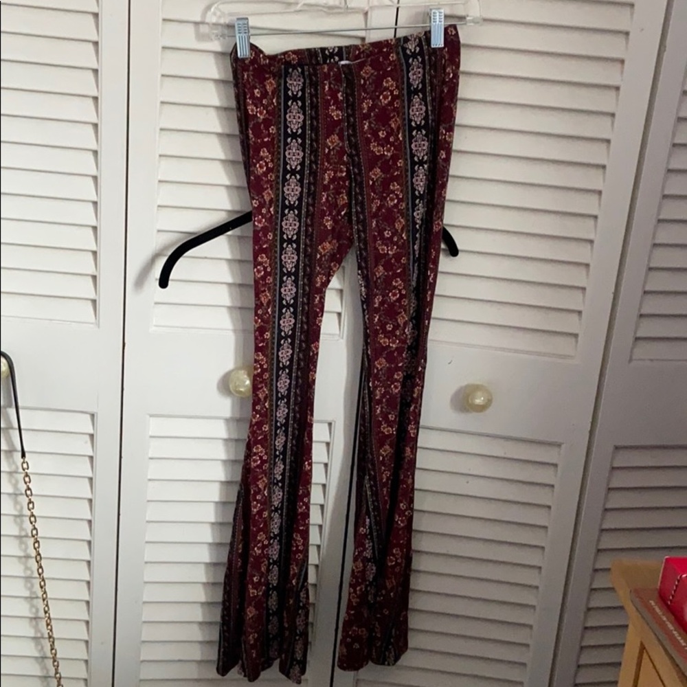 Multi floral pattern pants flowy